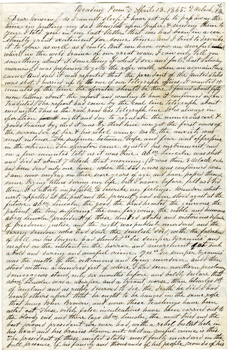 Thomas Jackson Letter